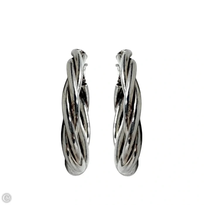 Sterling Silver Twisted Hoop Earrings