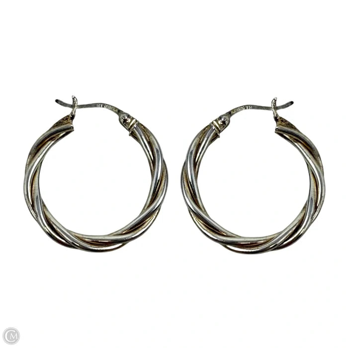 Sterling Silver Twisted Hoop Earrings