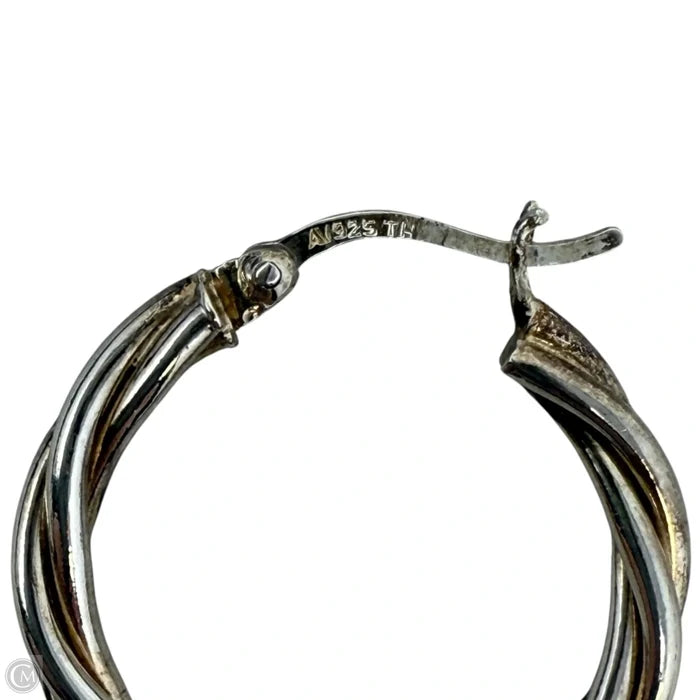 Sterling Silver Twisted Hoop Earrings