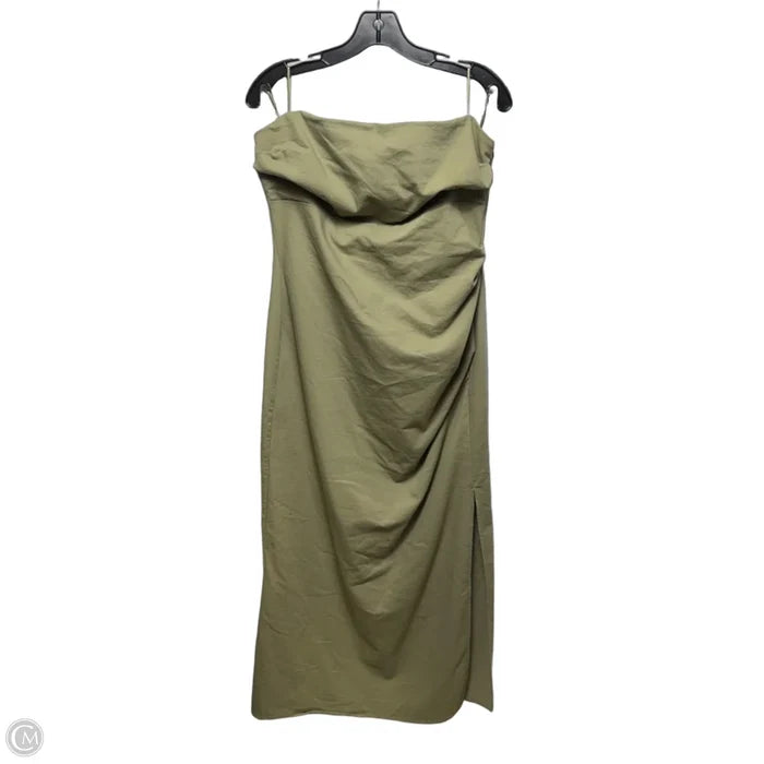Strapless Dress Casual Maxi By Zara In Green, Size: Xl