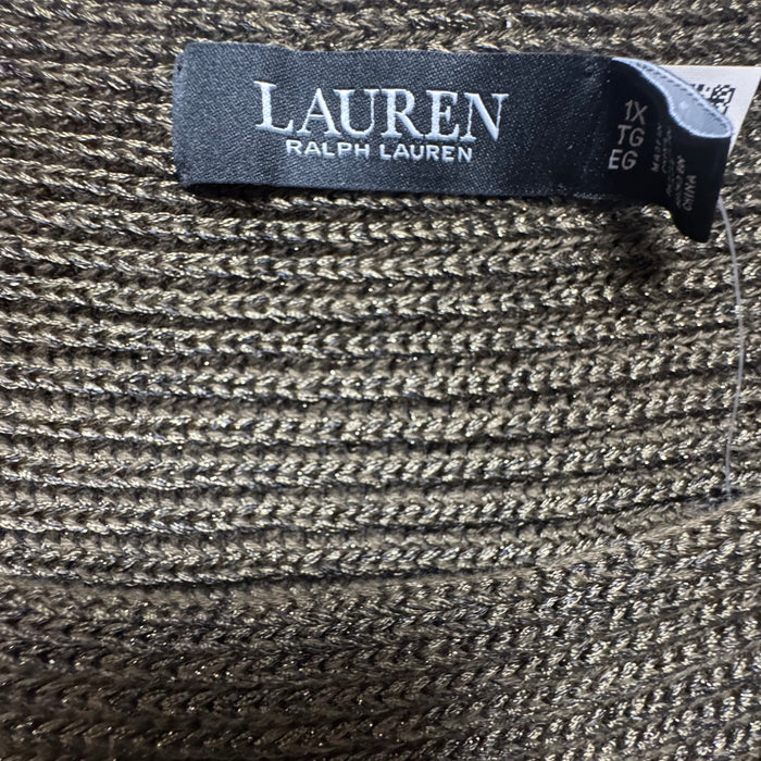 Sweater By Lauren By Ralph Lauren In Green, Size: 1x