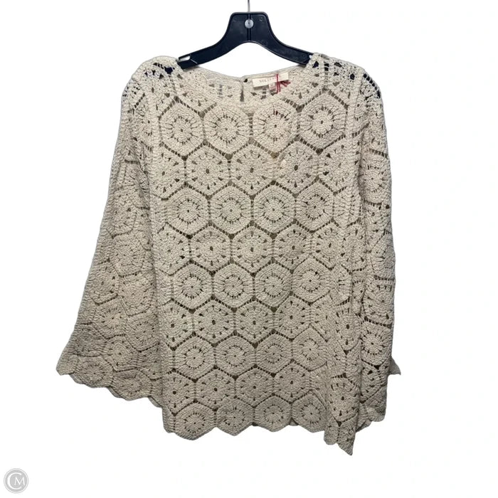Sweater By Solitaire In Cream, Size: M