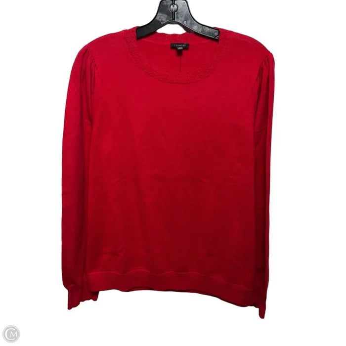 Sweater By Talbots In Red, Size: L