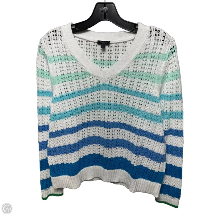 Sweater By Talbots In Striped Pattern, Size: L Petite
