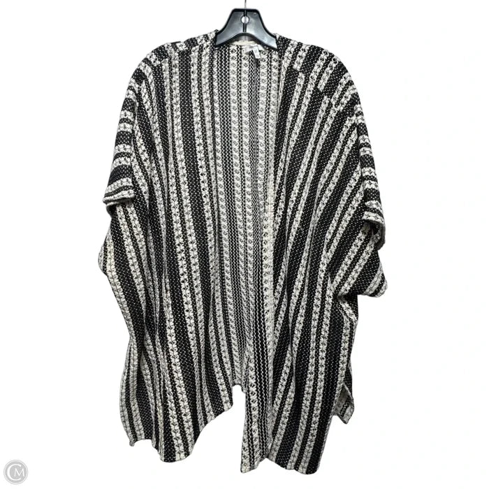 Sweater Cardigan By Maurices In Black & Cream, Size: Osfm