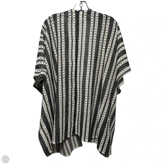 Sweater Cardigan By Maurices In Black & Cream, Size: Osfm