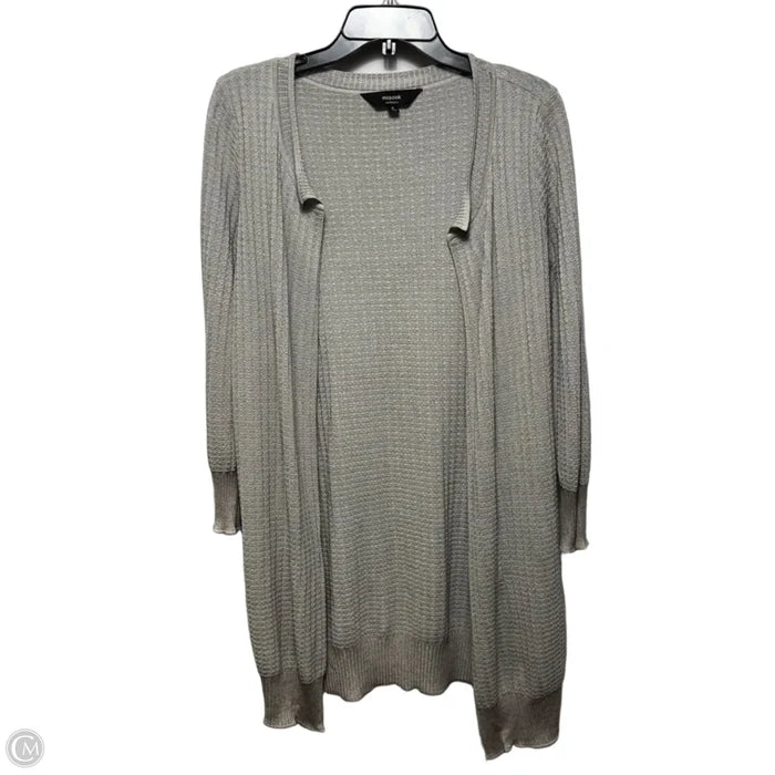 Sweater Cardigan By Misook In Grey, Size: S