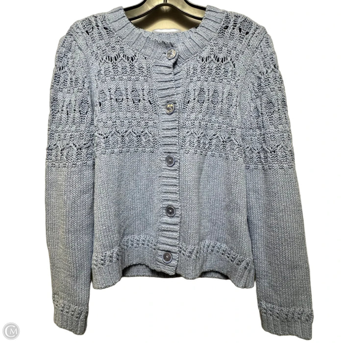 Sweater Cardigan By Talbots In Blue, Size: Mp
