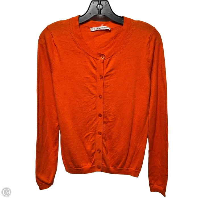 Sweater Cardigan By Trina Turk In Orange, Size: S
