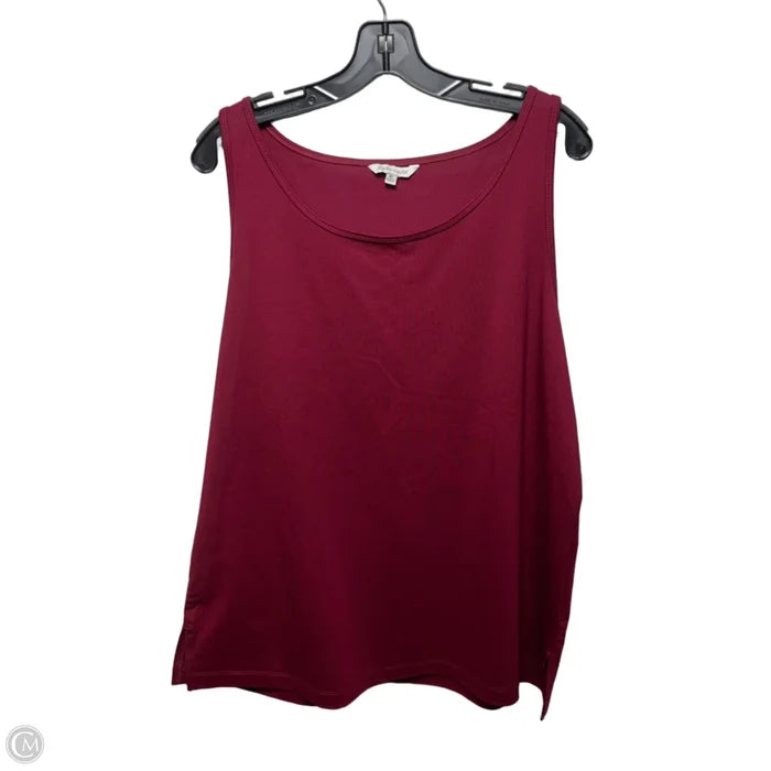 Tank Top By John Mark In Maroon, Size: Xl