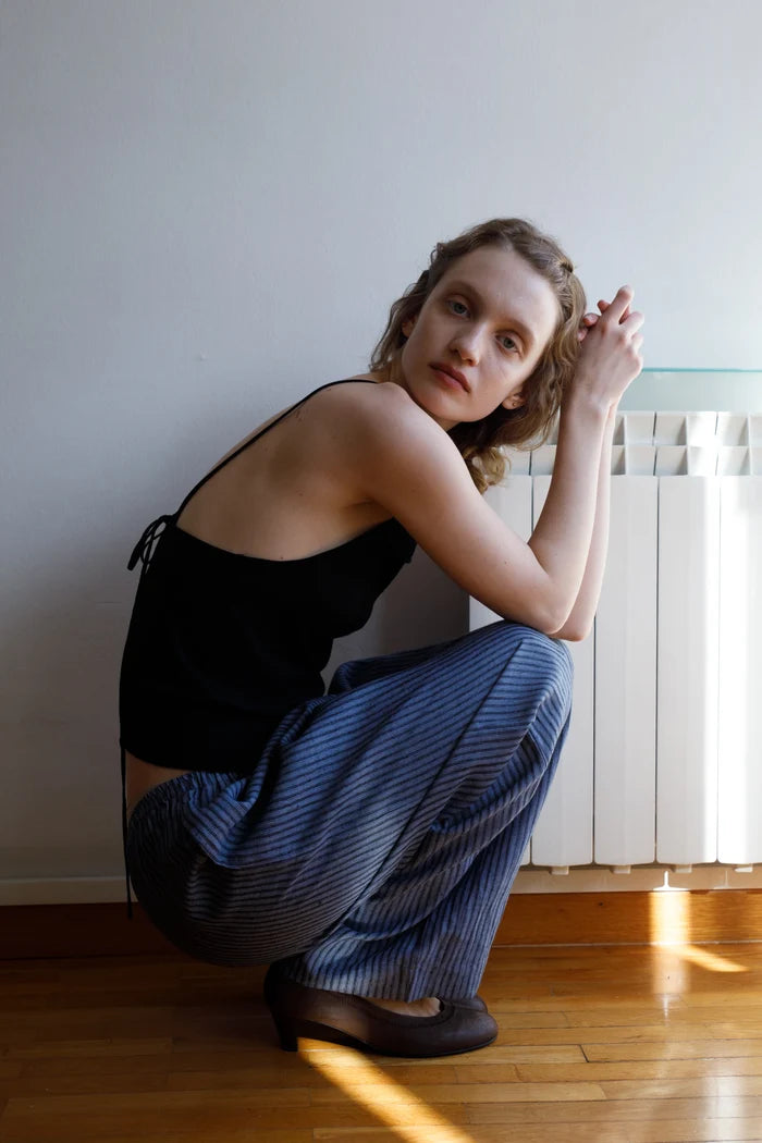 THE EASE TROUSER - AZURE STRIPE