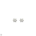 Tiny Clear Solitaire Stud Earrings