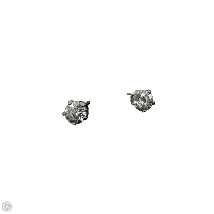 Tiny Clear Solitaire Stud Earrings