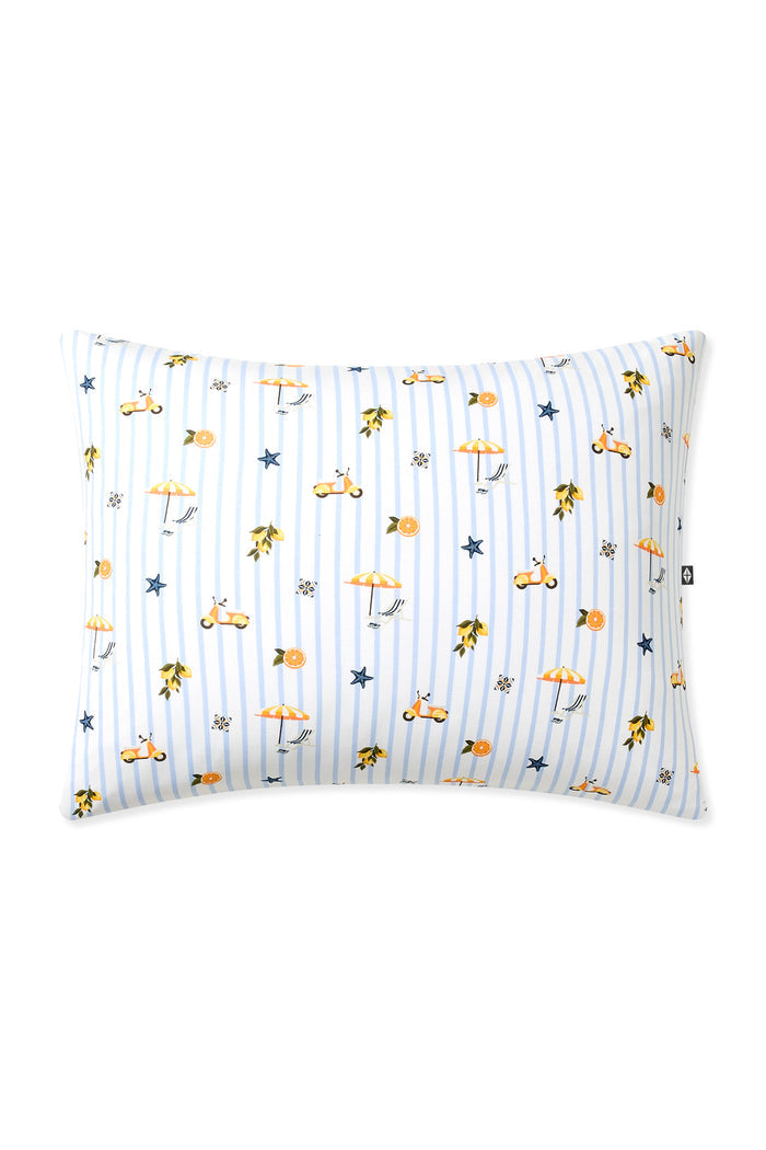 The front of the Toddler Pillowcase in Amalfi Coast