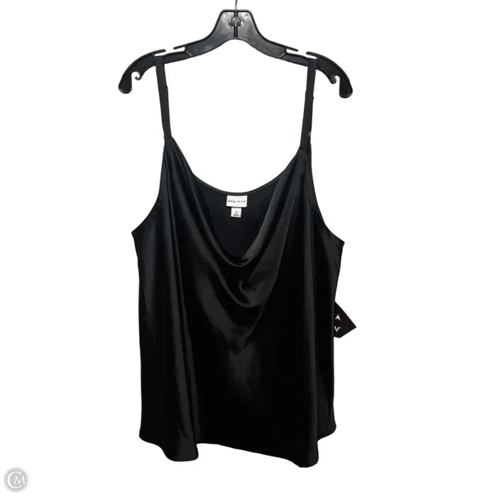Top Cami By Ava & Viv In Black, Size: 3x