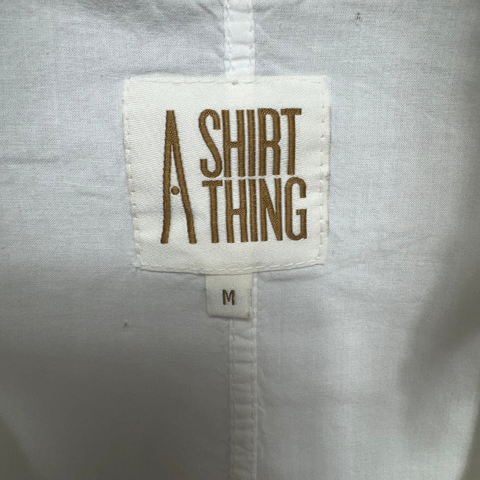 Top Long Sleeve By A Shirt Thing In White, Size: M