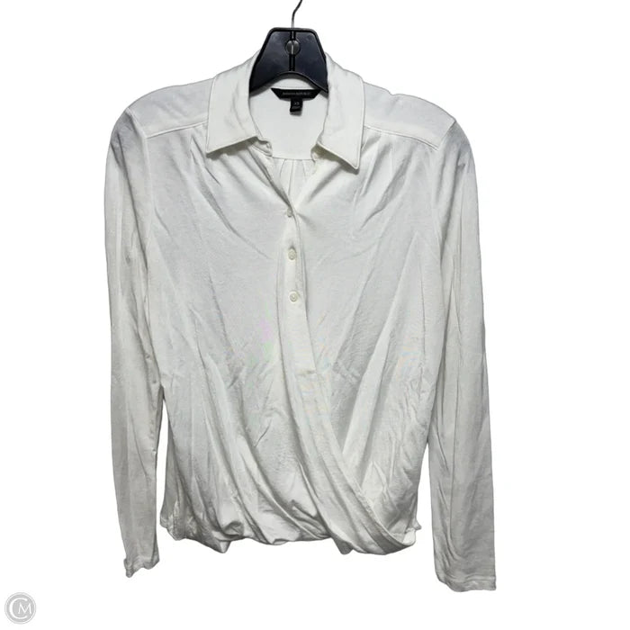 Top Long Sleeve By Banana Republic In Cream, Size: Xs