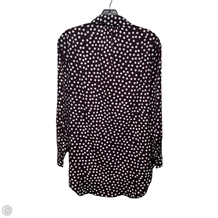 Top Long Sleeve By Bcbgmaxazria In Polkadot Pattern, Size: Xs
