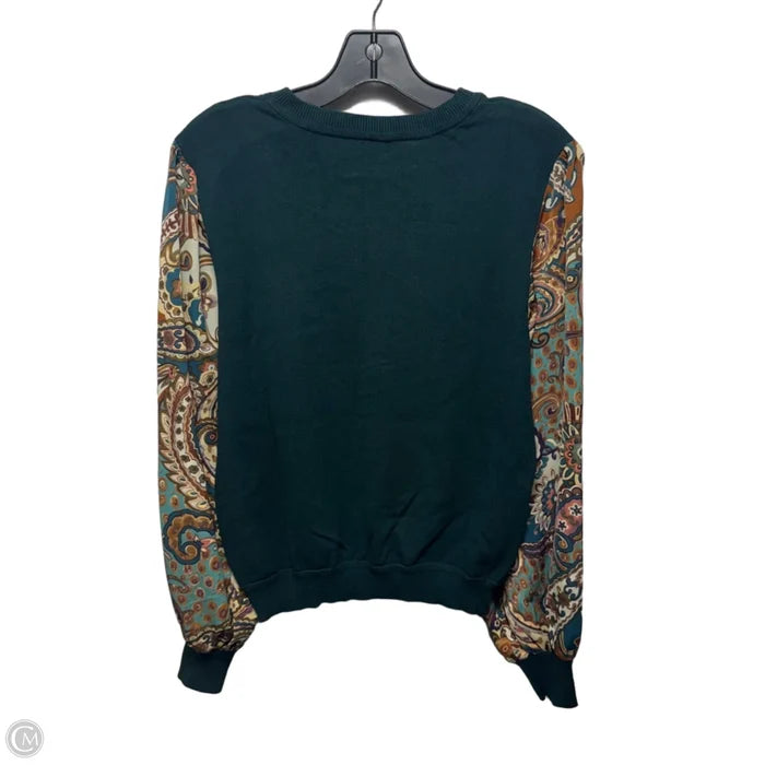 Top Long Sleeve By Current Air In Green, Size: M