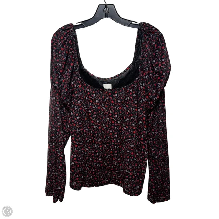 Top Long Sleeve By Maeve In Floral Print, Size: 3x