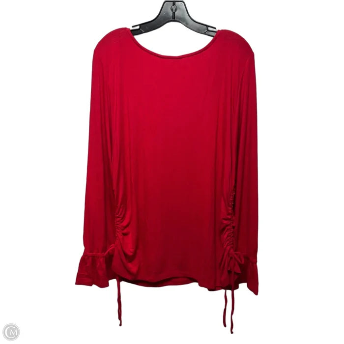 Top Long Sleeve By Maeve In Red, Size: 3x