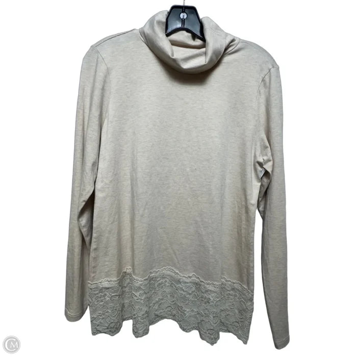 Top Long Sleeve By Sundance In Tan, Size: L