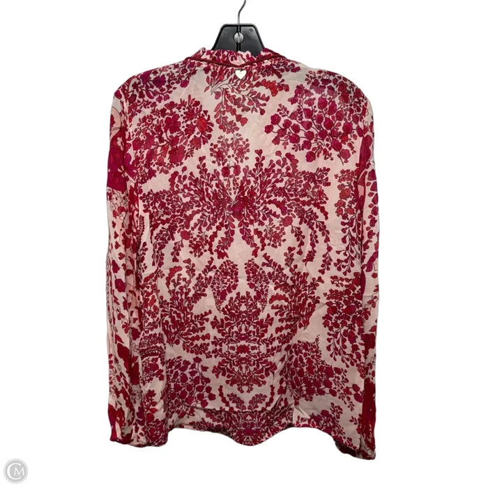 Top Long Sleeve By Twinset Milano In Floral Print, Size: 8 (It44)