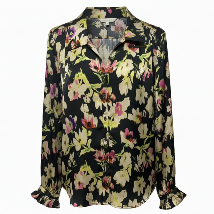 Top Long Sleeve By Vince Camuto In Floral Print, Size: 2x