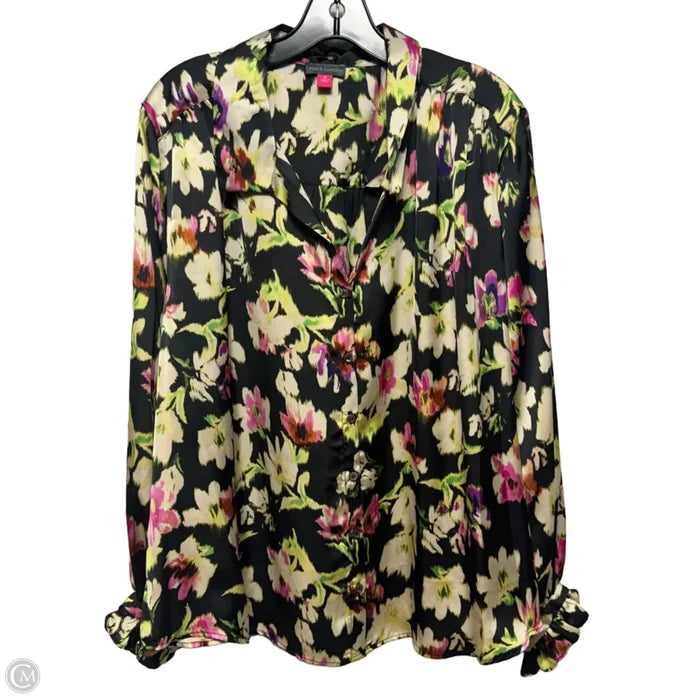 Top Long Sleeve By Vince Camuto In Floral Print, Size: 2x