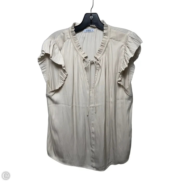 Top Sleeveless By Nati In Cream, Size: L
