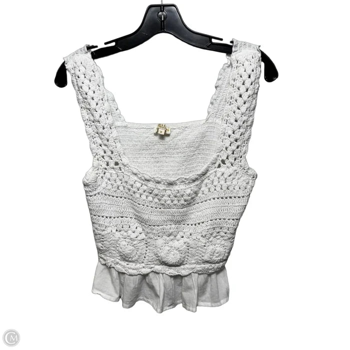 Top Sleeveless By Rebellion In White, Size: M