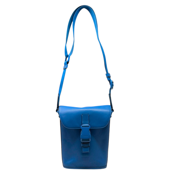 Track Small Flap Leather Crossbody Bag In Racer Blue Designer By Coach, Size: Small