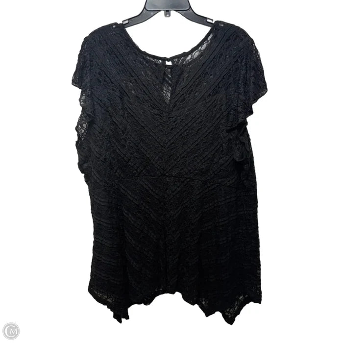 Tunic Short Sleeve By Torrid In Black, Size: 4x