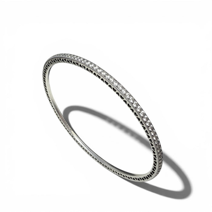 Twinkling Forever Sterling Silver & CZ Bangle Bracelet By Pandora