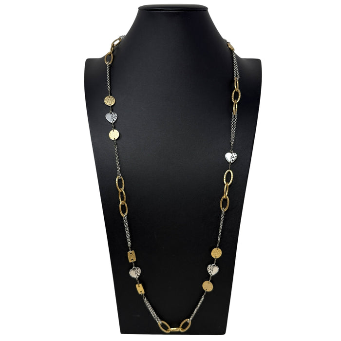 Two Tone Deco Station Necklace By Brighton