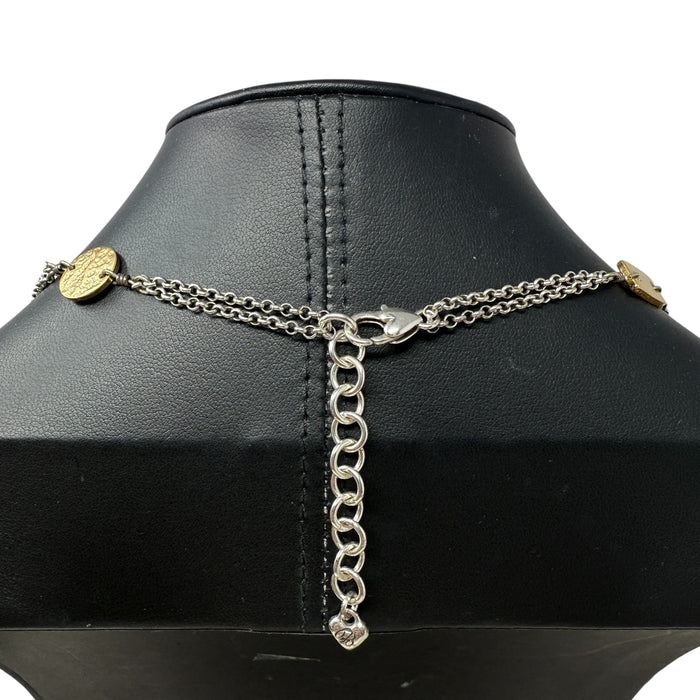 Two Tone Deco Station Necklace By Brighton