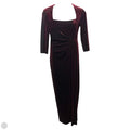 Velvet Ruched Dress Designer By Xscape In Red, Size: 12