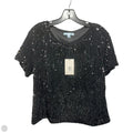 Velvet Sequin Top Short Sleeve By She + Sky In Black, Size: S