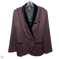 Velvet-Trimmed Plaid Blazer By Free People In Plaid Pattern, Size: Xs