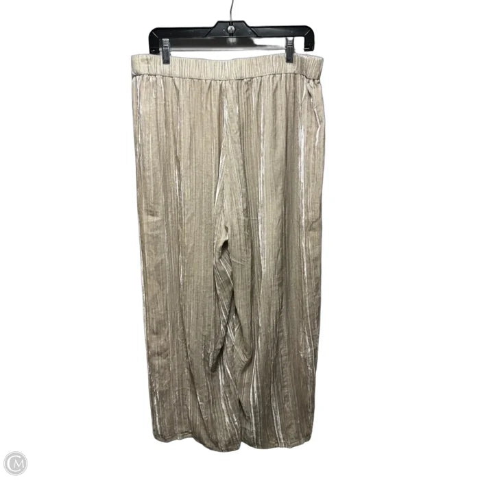 Velvet Wide Ankle Pant By Eileen Fisher In Cream, Size: Lp