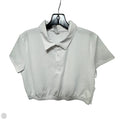 Waffle Jane Crop Athletic Top Short Sleeve By Yogalicious In White, Size: L