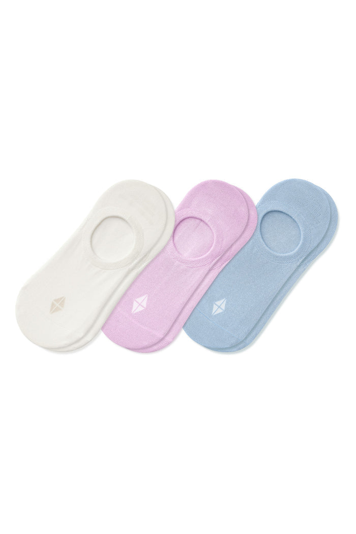 Women's No Show Socks 3-Pack in Calm on a white background