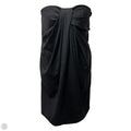 Wool Draped Strapless Dress Casual Short By Hache In Grey, Size: M / 44