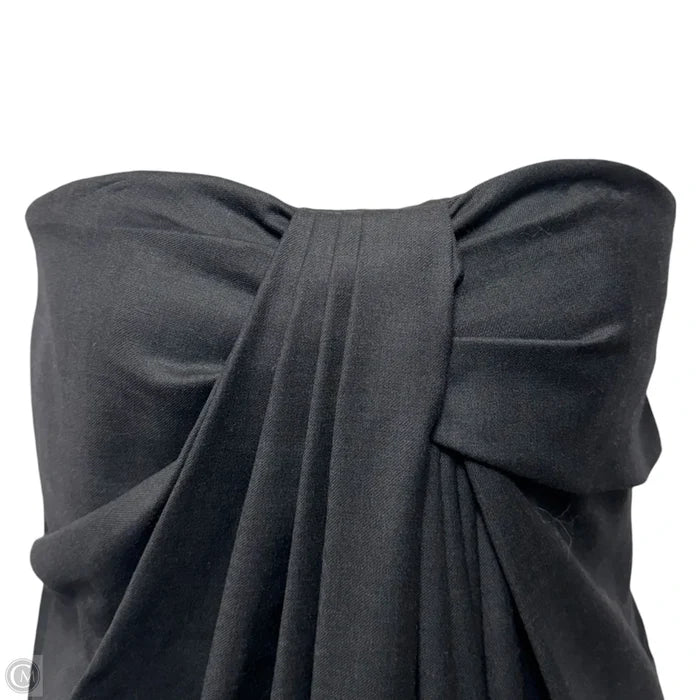 Wool Draped Strapless Dress Casual Short By Hache In Grey, Size: M / 44