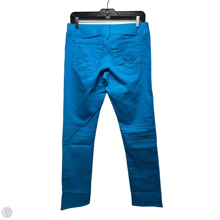 Worth Straight Jeans Designer By Lilly Pulitzer In Cyan Blue, Size: 6