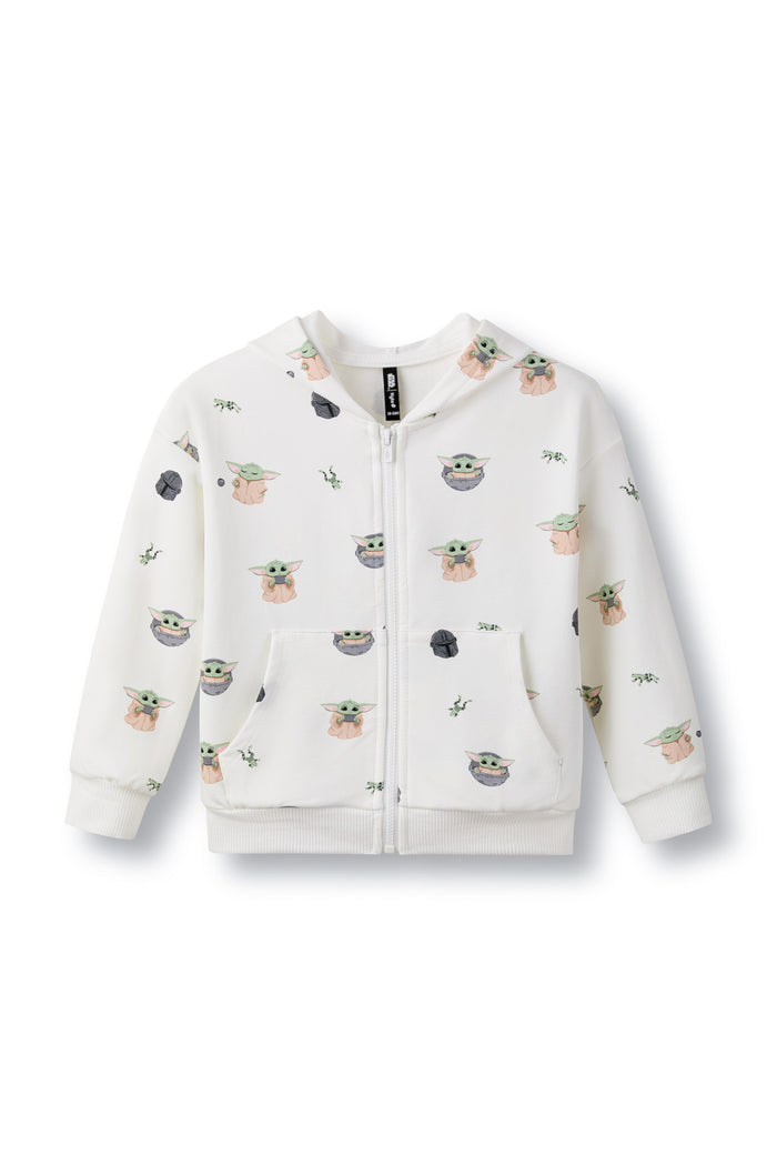 Product photo of the Zip-Up Hoodie in Grogu™ shown on a white surface