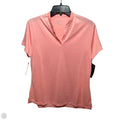 Zonal Cooling Athletic Top Short Sleeve By Nike Apparel In Peach, Size: L